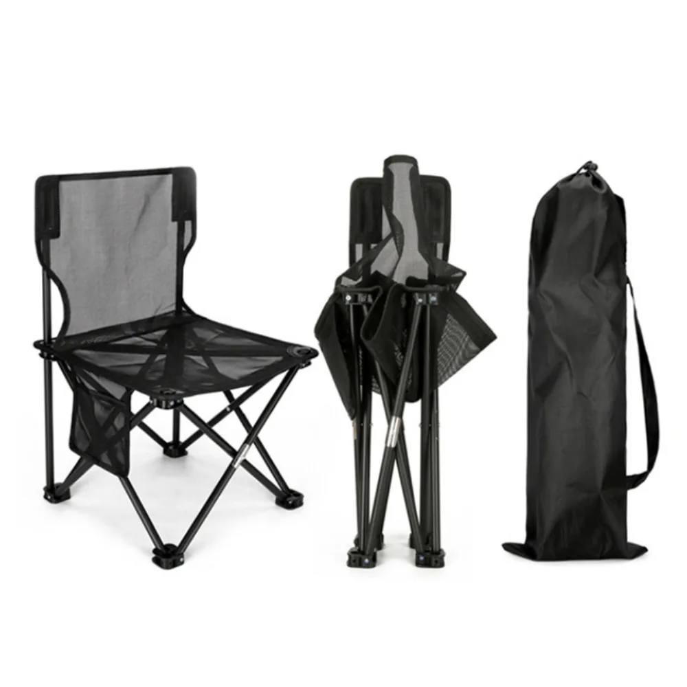 Foldable Chair Outdoor Camping Beach Chair with Side Pocket Picnic Oxford Cloth Chairs Portable Beach Fishing Chairs Furniture