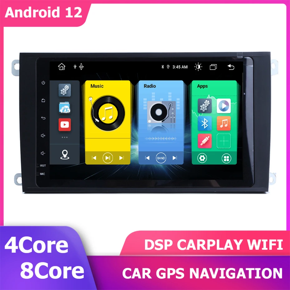 8''Android 12 Car GPS Player For Porsche Cayenne 2003-2010 2Din Radio Stereo Multimedia Navigation Head Unit 6+128G CARPLAY Wifi