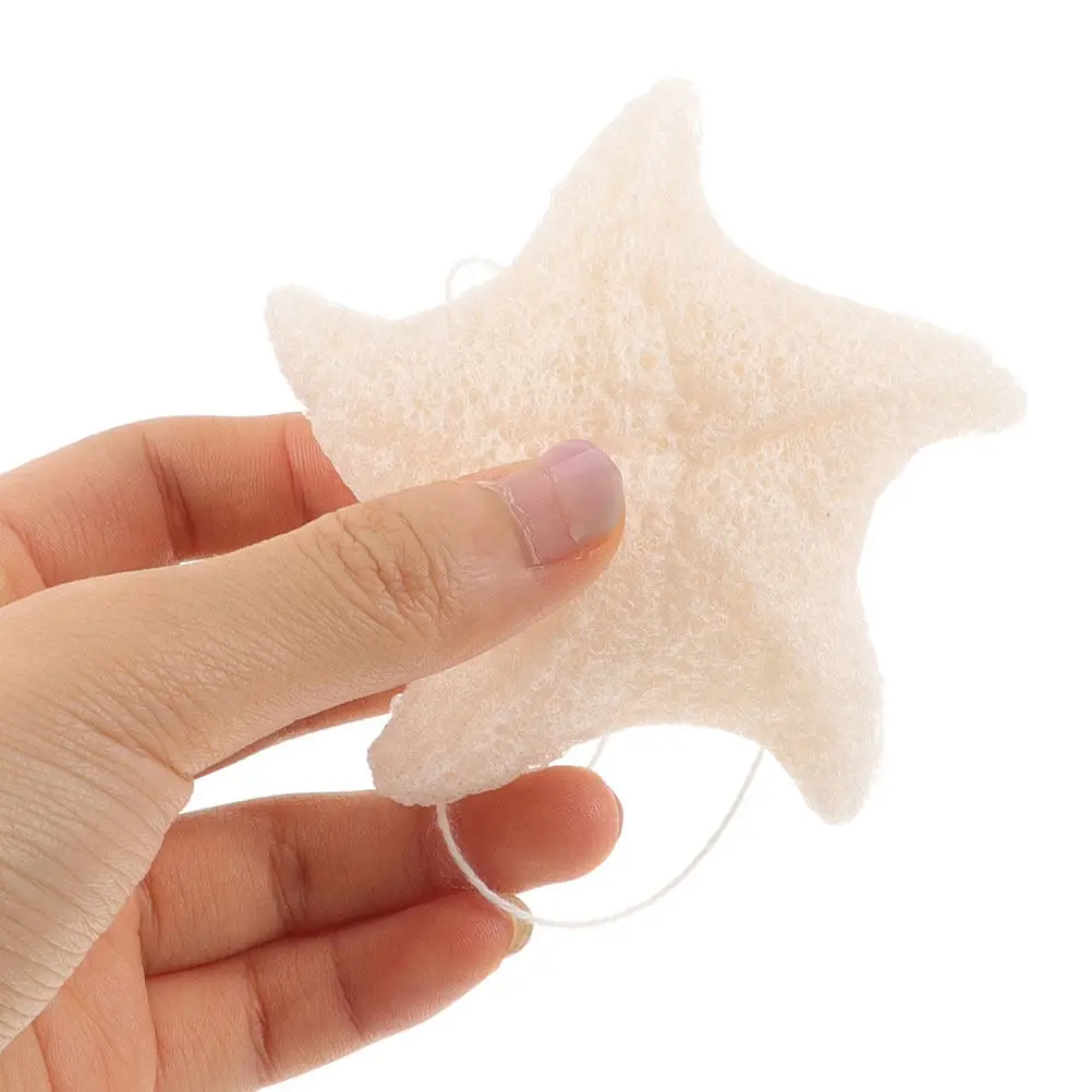 

4Pcs Natural Baby Bath Sponge Gentle Exfoliating Infant Toddler Soft Sponge for Bathing Soothing Skin Care Star Shape Cartoon