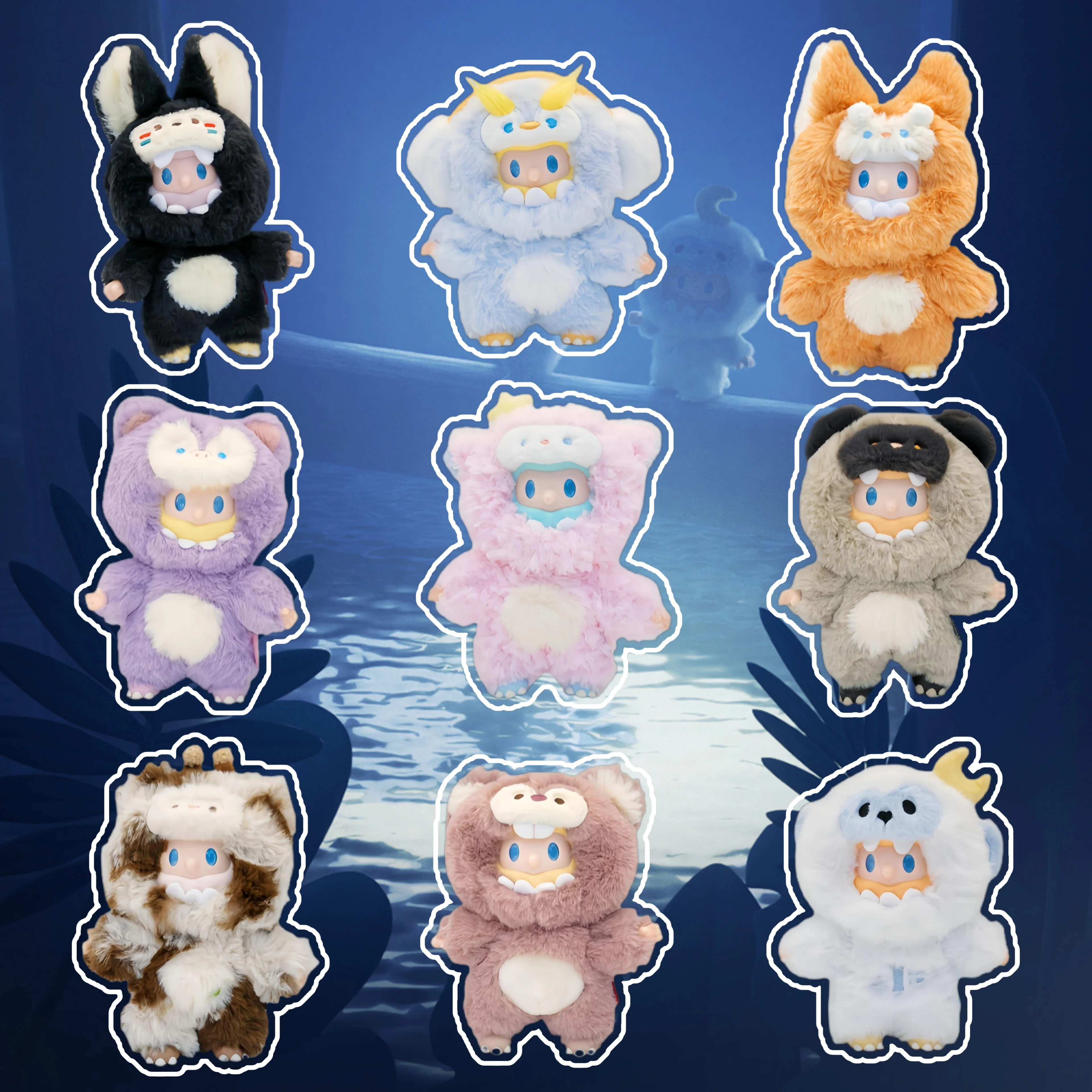 

Подлинный сбор единорога Фермер Боб Ani-Ночь Монстр Серия Слепая коробка Милая плюшевая виниловая кукла Модель Подвеска Таинственная коробка Игрушка в подарок