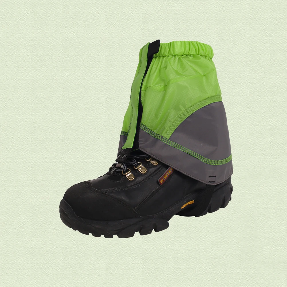 

1 Pair Gaiters Lightweight Waterproof Ankle Gaiters Shoes Cover for Hiking Walking Backpacking Hunting Climbing (Green and Grey)