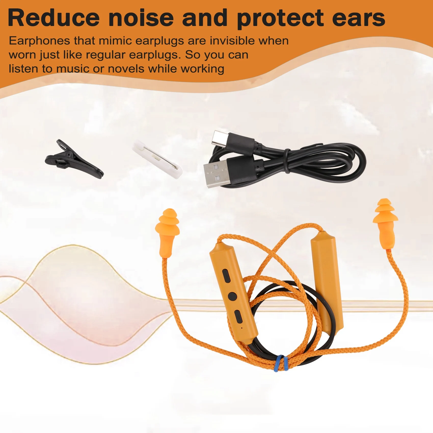 Shop Now Ear Plugs Bluetooth Headset Noise Reduction Earphone for Work Hearing Protection Factory Construction Noisy Environment