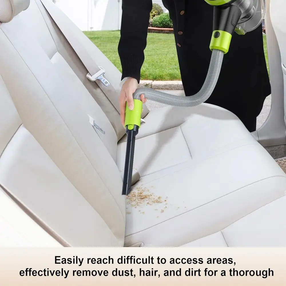 مكنسة سلكية بطول 23 قدمًا مع أوضاع مزدوجة، أنبوب قابل للتعديل 19-30، شفط قوي للأرضيات والسجاد وشعر الحيوانات الأليفة وتخزين مثبت على الحائط #3
