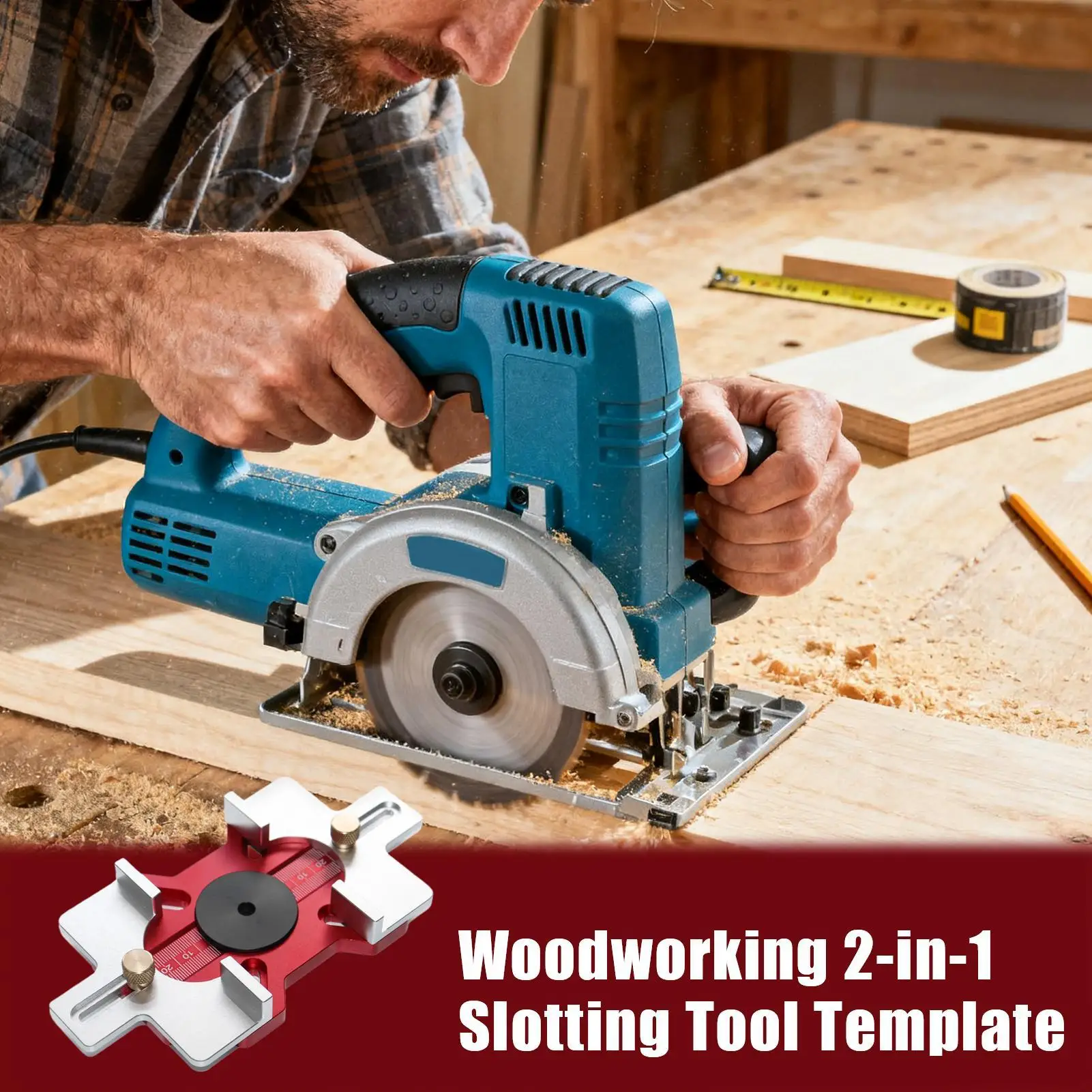 Mortise And Tenon Tools 2-in-1 Router Templates Slotting Position Template For Circle Mortise Cut Radius Edge Groove Door