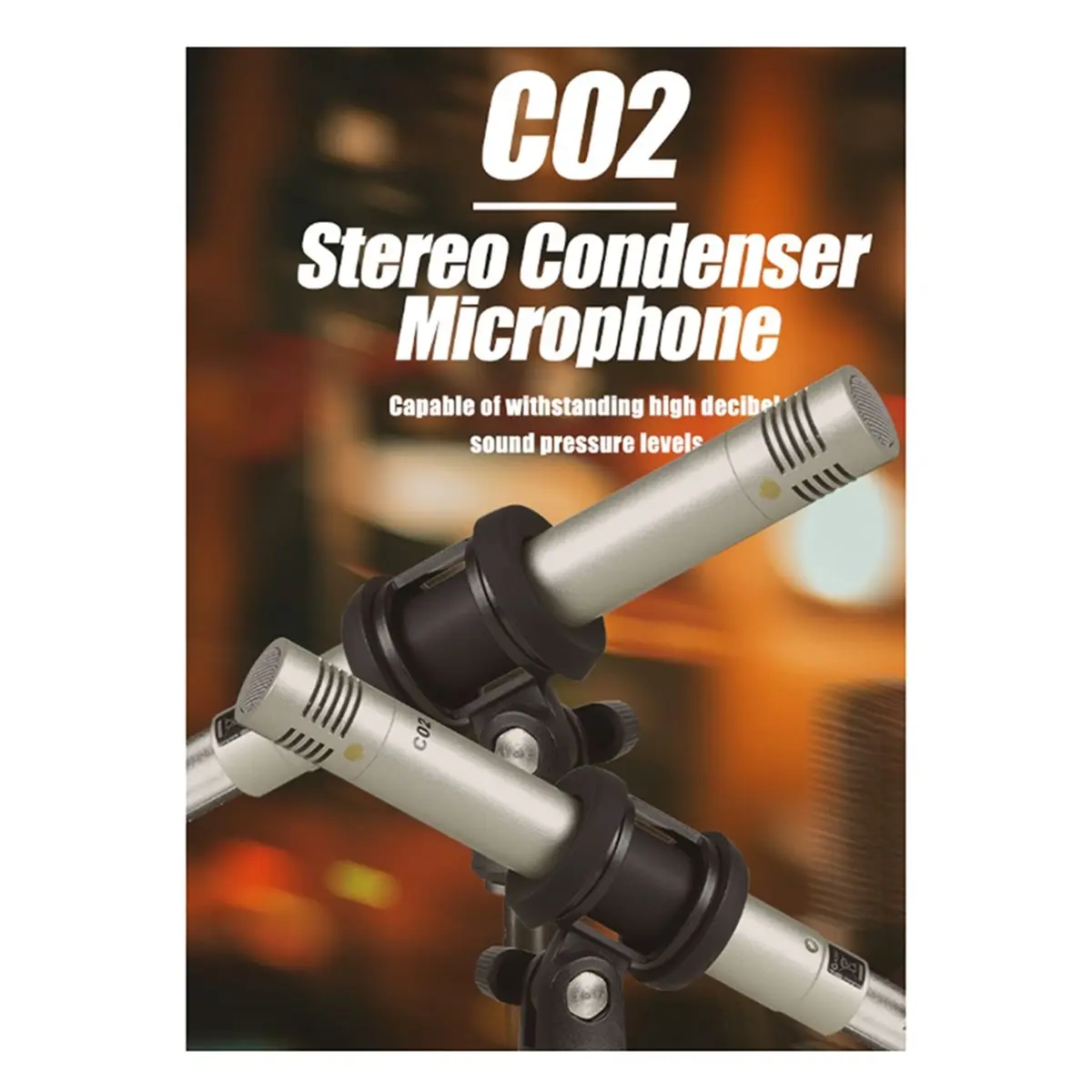 A72Z C02 Pencil Condenser Microphone Small-Diaphragm Suspension with Clip Piano Recording Mic Instrument Record Pencil Type