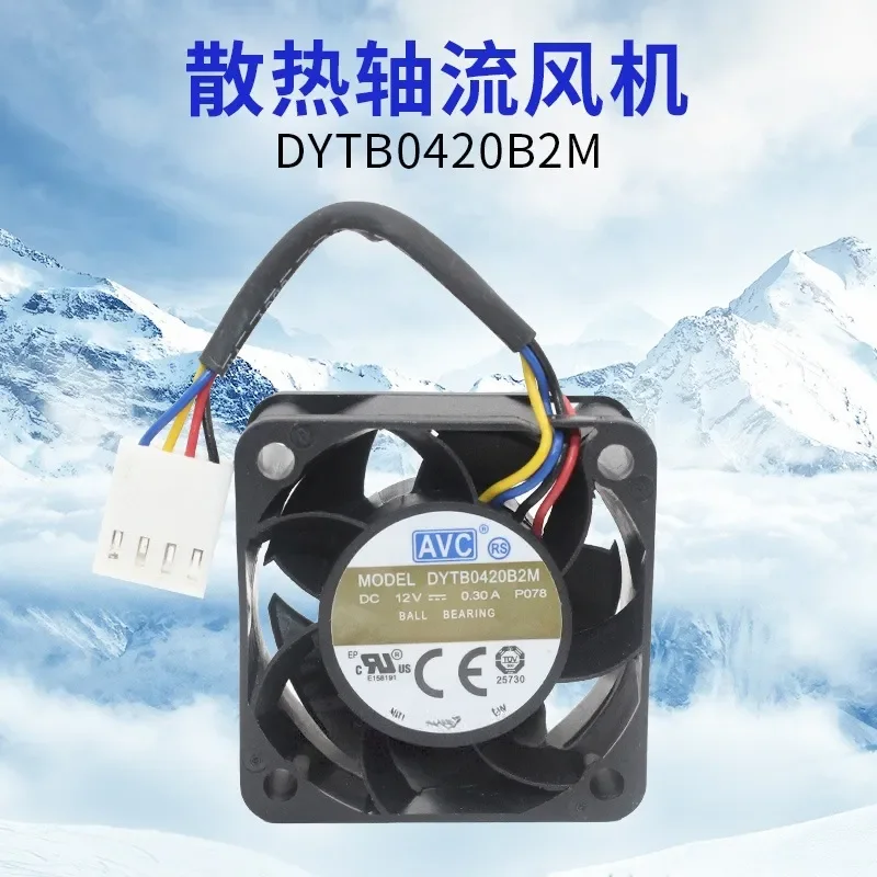 

Original AVC 4020 12V 0.30A Four-Wire PWM Silent Cooling Fan for DYTB0420B2M 40 x 20 cm