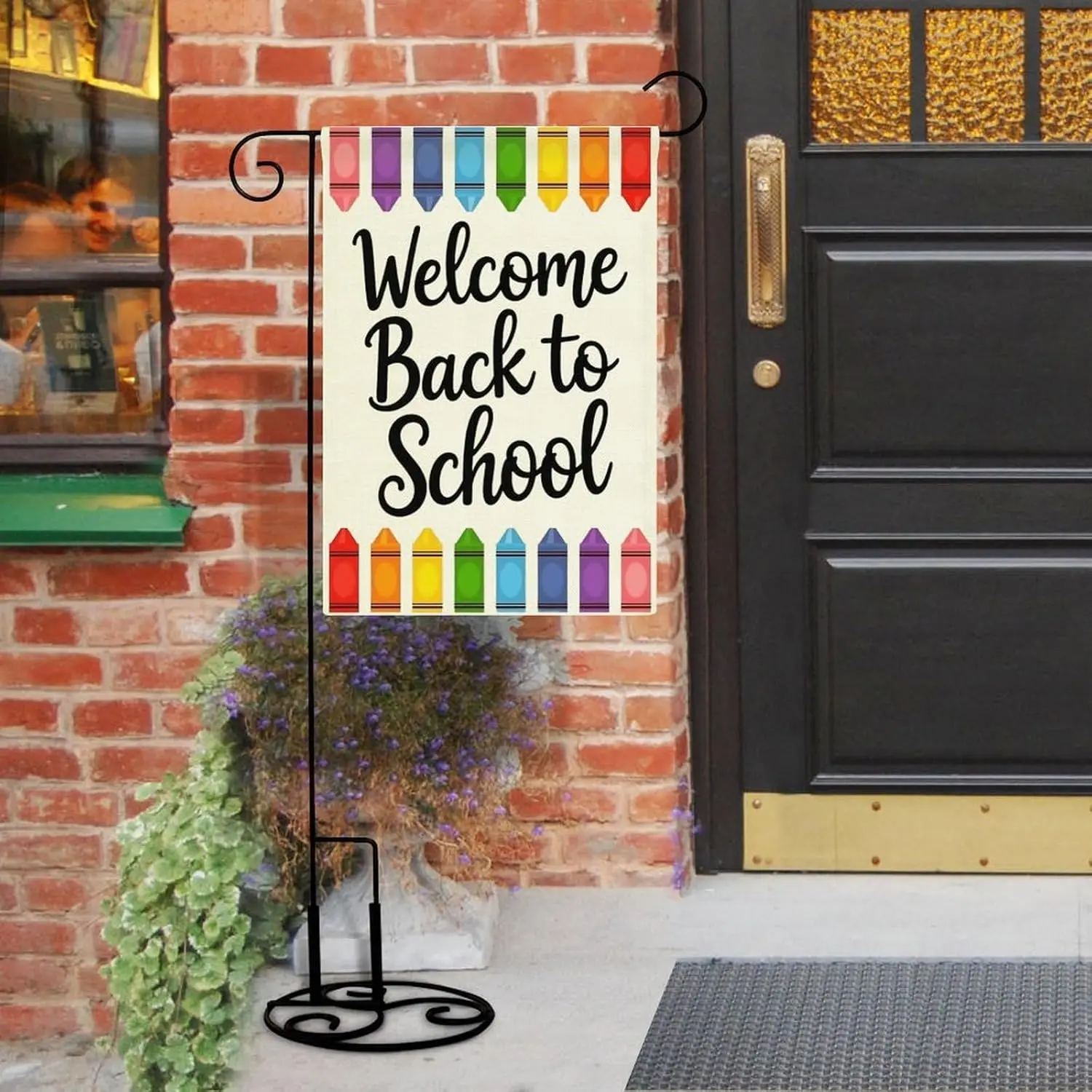 Colored Crayons, Back to School Double Sided Outside Garden Flag 12 X 18 Inch, Yard Outdoor Decorative Flag HHZ UUV HHM UUX