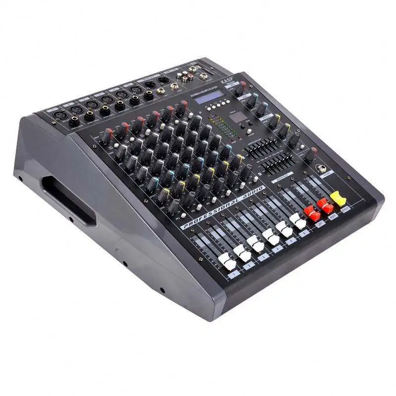 6 Channel Professional Dj Power Mixer Power Mixer Amplifier 350W Profersional Power Mixer Built In for Karoake