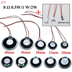 2x 8 32 Ohms 8R 32R 0.5W 1W 2W Diameter 20 23 26 28 30 32 36 40 50 MM Ultra-thin Speaker W/ MX XH DuPont Line 1.25 2.54 Terminal