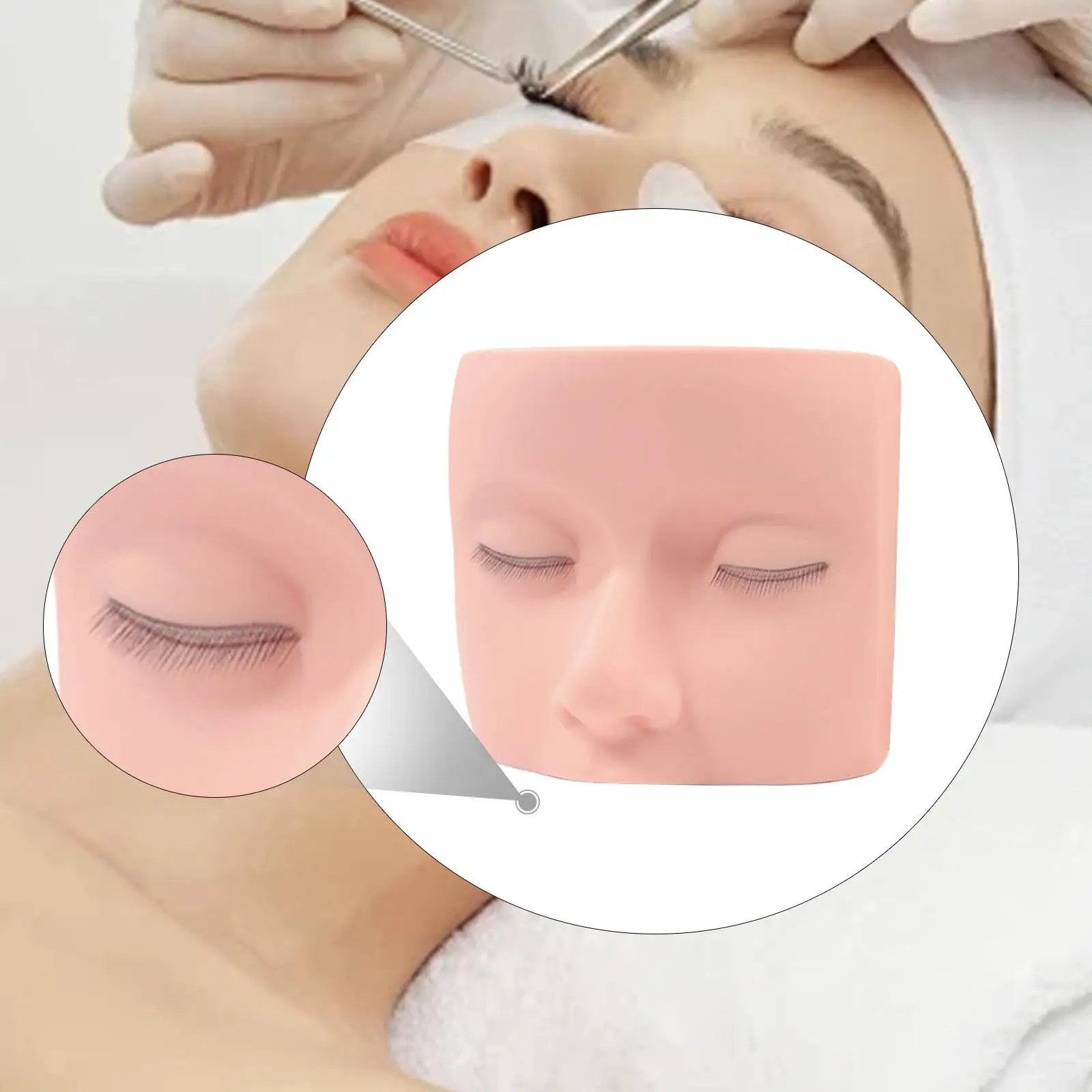 Eyelash Mannequin Head Make up Practice for Advanced User Artists Teaching