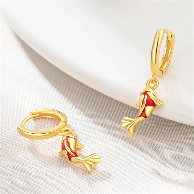 Women's Earrings Original S925 Sterling Silver Star ， Ladybug, Koi Earrings Suitable For Party Couple Gifts Fashion New Products - view 5