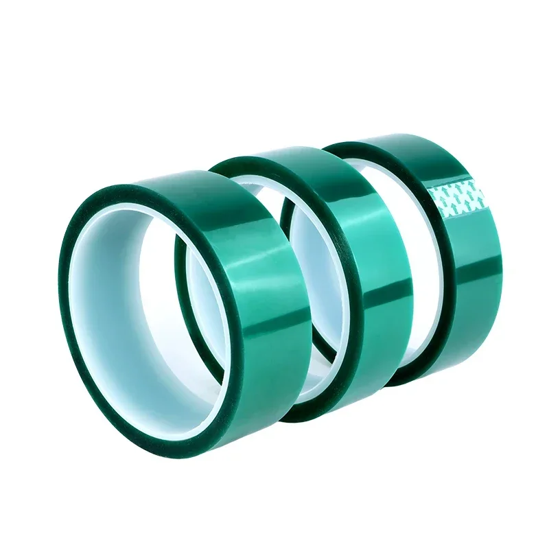 PET Film Tape High Temperature 33m/roll Green 3mm ~ 100mm Heat Resistant PCB Solder SMT Plating Shield Insulation Protection