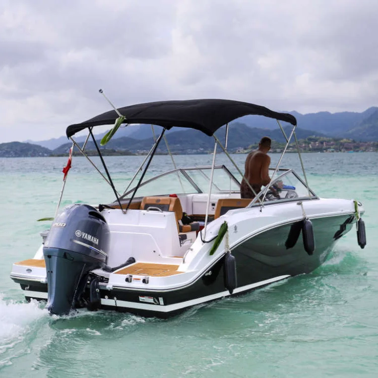 27ft Aluminum Jet Boat Luxury Sport Model for Family, Fishing & High-Speed Cruising with Outboard Engine