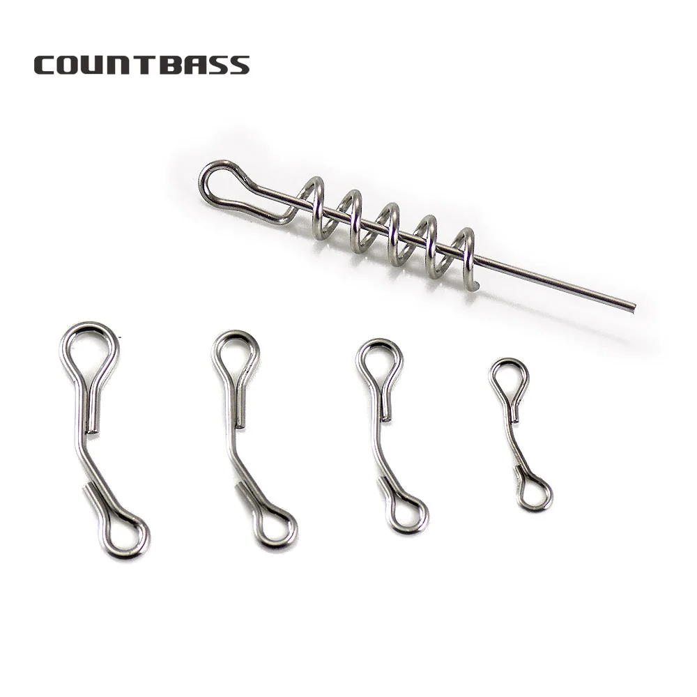 

COUNTBASS 50pcs 100pcs Spring Centering Pin & Connector Wire Forms For Screw Lock In Jigheads Fishing Lures Components