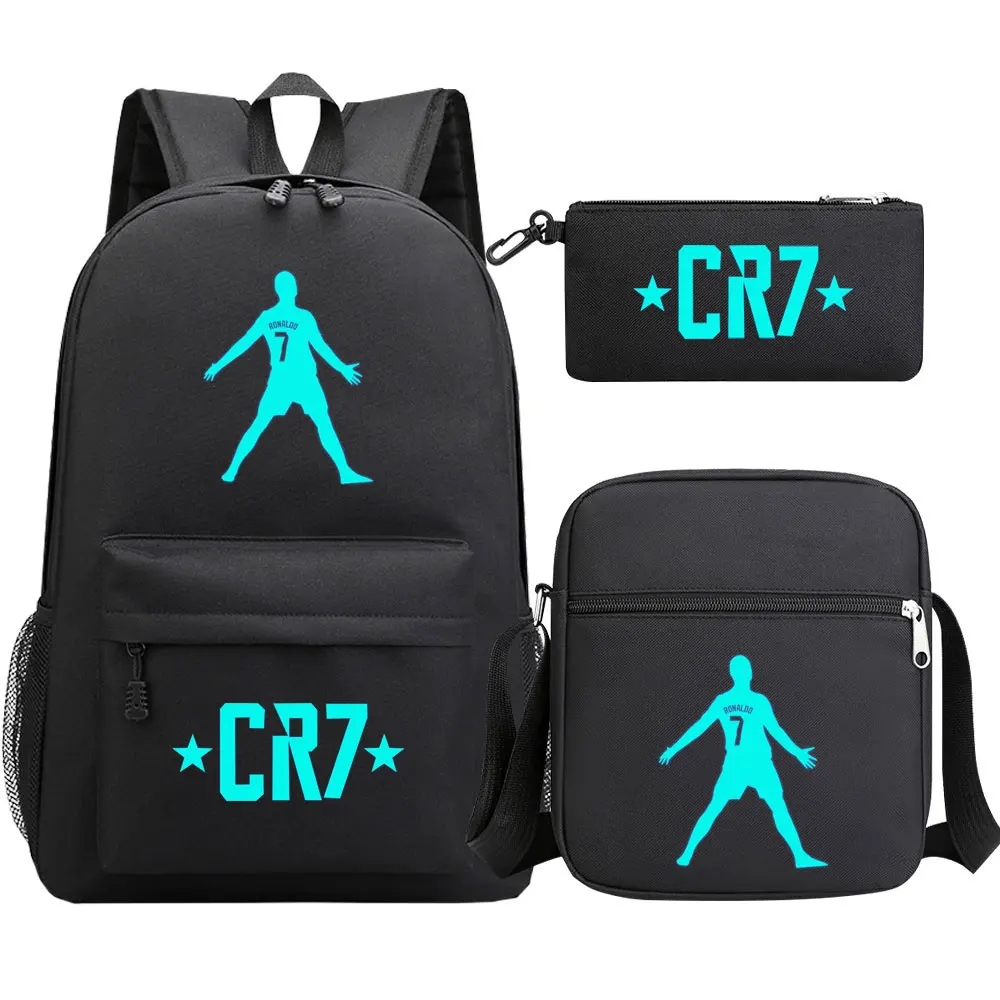 CR7 School Bag Student Shoulders Large Capacity Backpack Canvas Backpacks Female College Teen Computer Bag Mochila