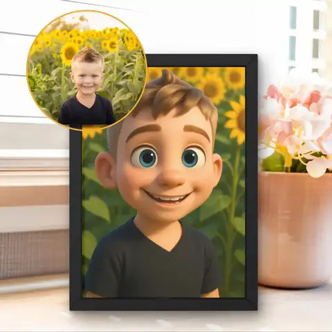 Customized cartoon-style canvas paintings, personalized portrait photo art, home wall decoration posters, frameless gifts.