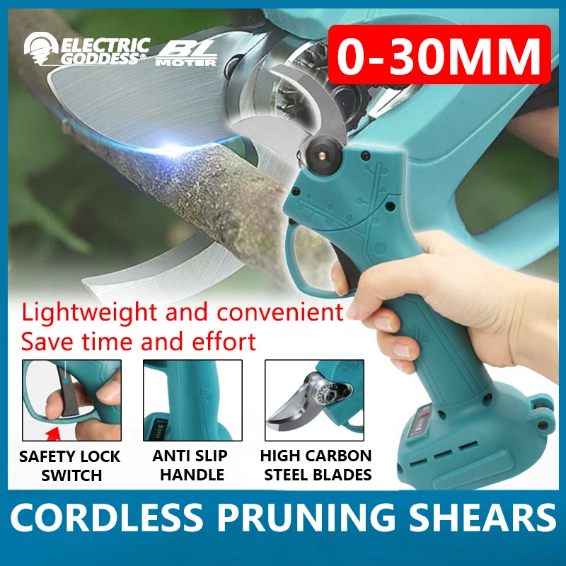 

전기 가위 Brushless 4 Gear Cordless Pruner Shear Fruit Tree Bonsai Pruning Electric Tree Branches Cutter Compatible For 18V Battery