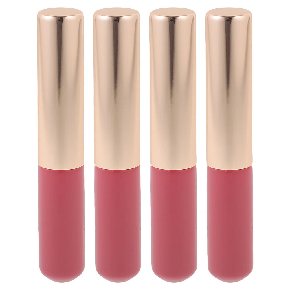 4-delige make-upborstel voor lippen, zachte siliconen lippenborstel applicator, geschikt voor lipgloss, balsem, lippenstift en concealer, voor thuisgebruik.