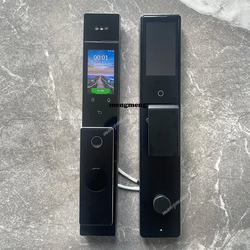 

CNC carved facial recognition with palm vein monitoring dual screen panel touch screen fingerprint lock smart password lock