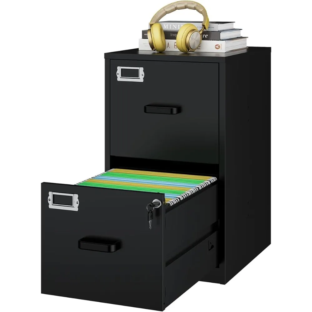 

2 Drawers Filing Cabinet Metal Vertical File Cabinets Metal Lockable Storage Cabinets with Lock for Home Office to Hanging Files