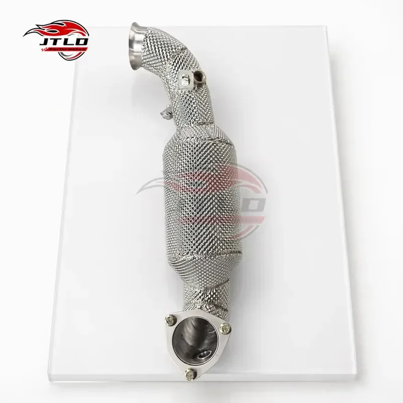 200 Cell Heat Shielded Catalytic Downpipe for MINI Cooper S Coupe R58 N18 1.6T Stainless Steel Performance Exhaust Pipe