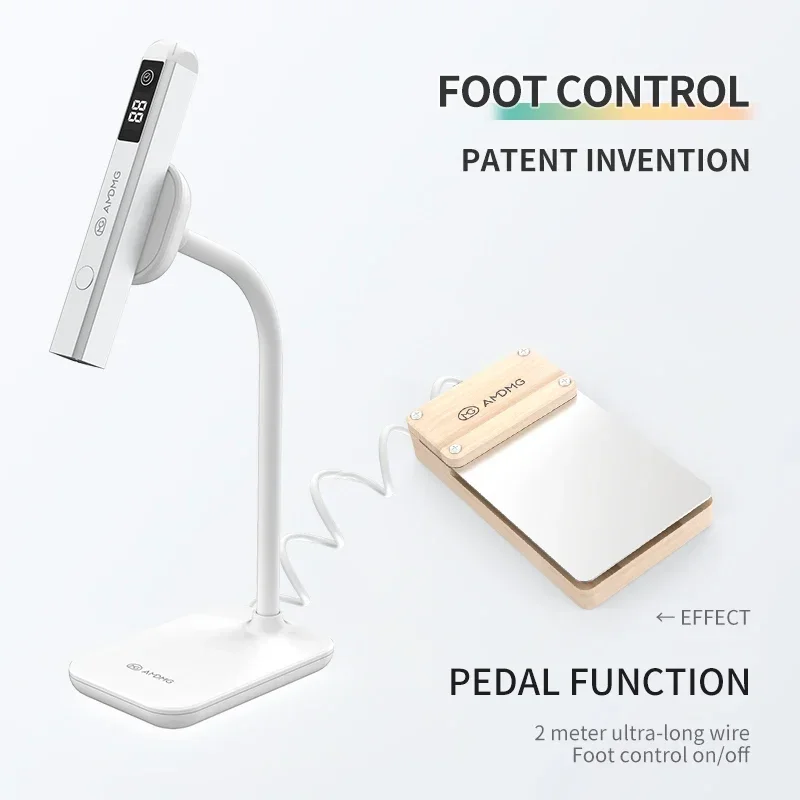 

New Handheld Mini LED Nail Lamp Rechargeable Fast Dryer Magnetic Bracket UV Lamp for Nail Gel Beauty Salon Foot Switch UV Lamp