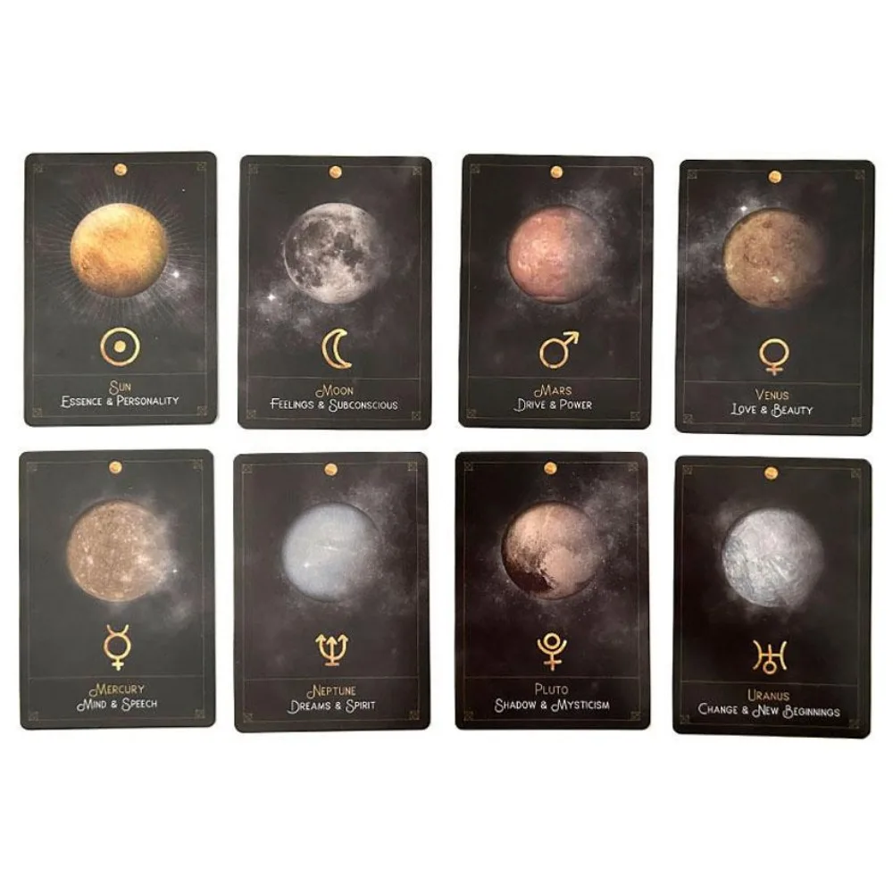 Juego de cartas Astro-Cards Oracle Deck, 10,4 cm X 7,3 cm