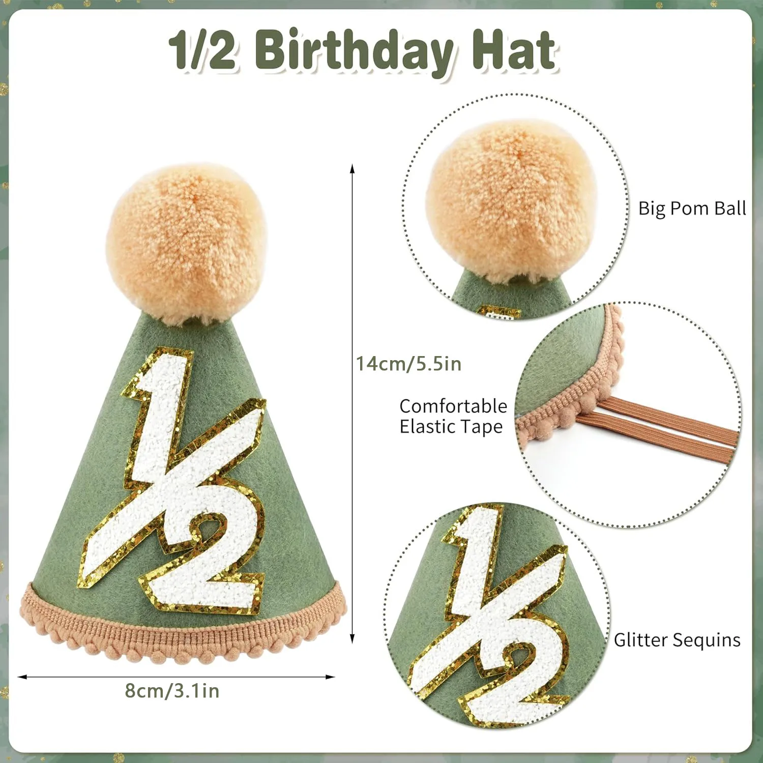 6-Month Birthday Party Decorations Set, 4 Pieces description 10