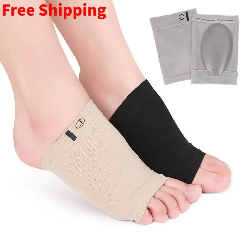 

2Pcs=1Pair Arch Support Foot Cushion Elastic Gel Silicone Forefoot Shoe Pad for Plantar Fasciitis Flat Foot Pain Relief Heel