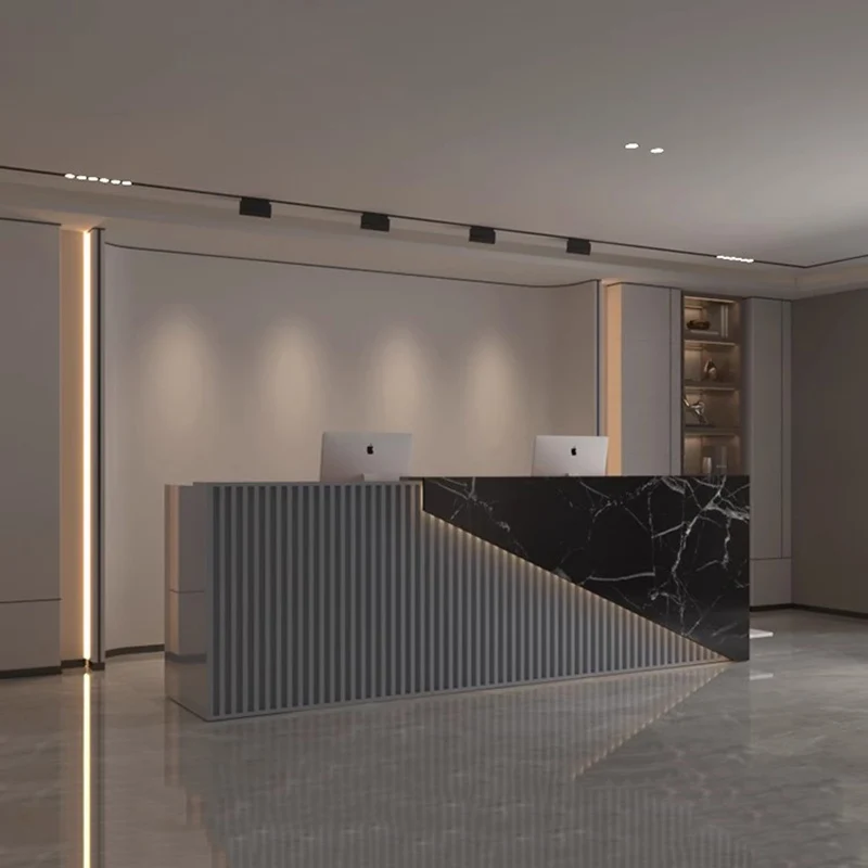 

Hair Salon Luxury Reception Desk Counter Aesthetic Aesthetic Reception Desk Counter Decorations Office Commercial Furniture