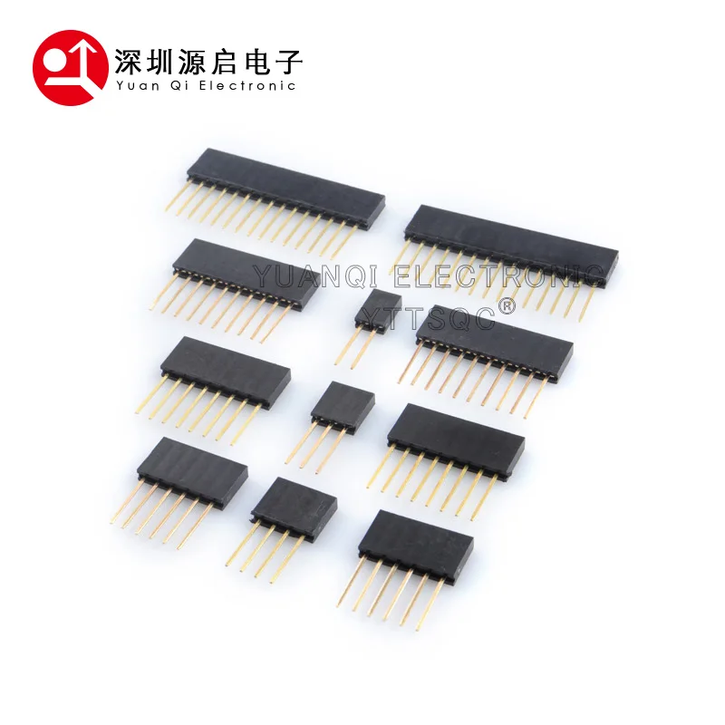 20PCS 2/3/4/5/6/8/10/12/15/16/20/40 PIN Single Row Straight FEMALE PIN HEADER 2.54MM PITCH Pin Long 11MM Strip Connector Socket