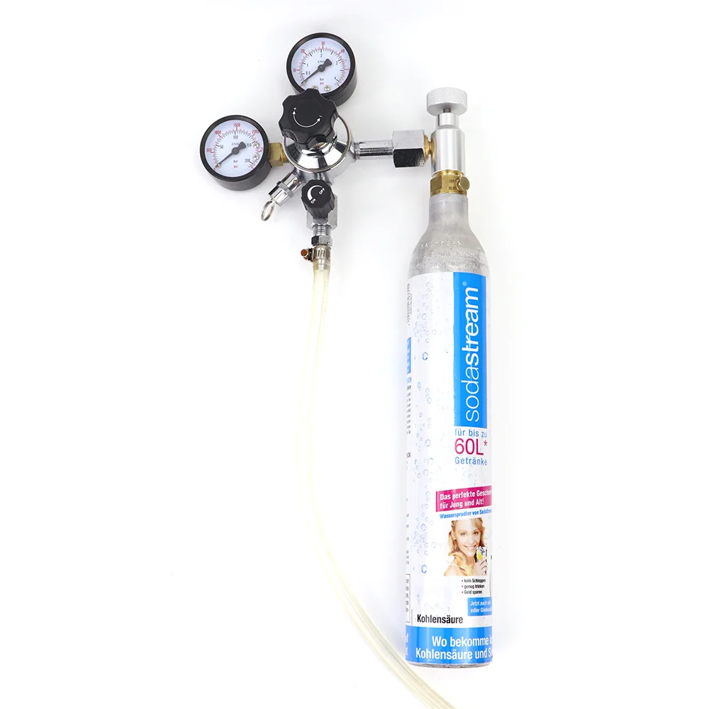 New Model Soda CO2 Refill Adapter Connector Gas Regulator Soda Tank Cylinder Aquarium Homebrew Tr21-4 to W21.8-14