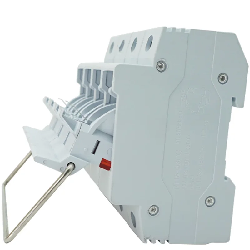 RT18-63X 3P Rail Socket Cylindrical Fuse Holder 14x51mm Ceramic Fuse Match AC Fuse Holder with LED 500V-690V
