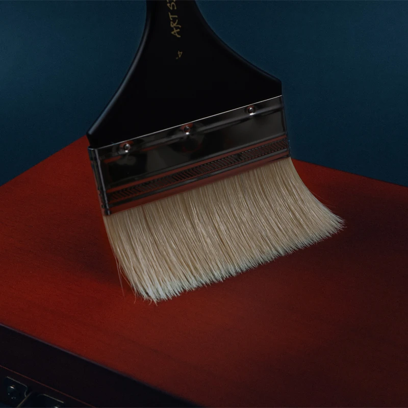 Artsecret-pincel multiusos No.3530, cerdas de pelo, mango negro acrílico, virola de latón, suministros de pintura artística, herramienta de artista