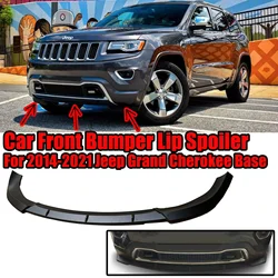 For 2014-2021 Jeep Grand Cherokee Base Model Car Front Bumper Lip Spoiler Splitter Body Kit Trackhawk Matte Black Glossy Black