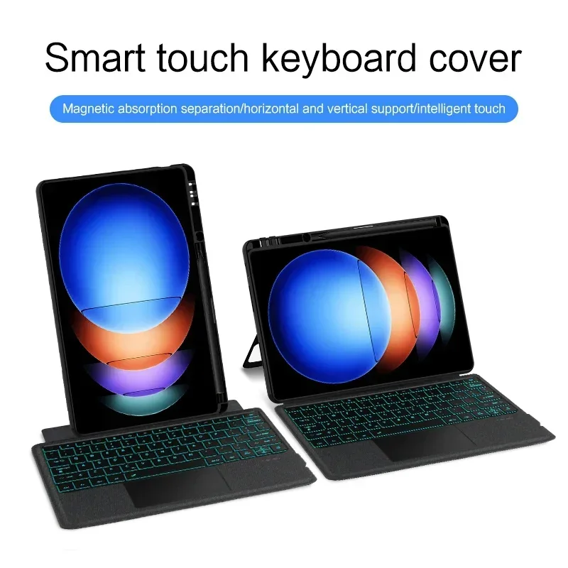 Magic Keyboard case For Xiaomi Pad 6S Pro 12.4 inch 2024 Tablet capa Backlit Touchpad Spanish Russian Portuguese Keyboard Cover