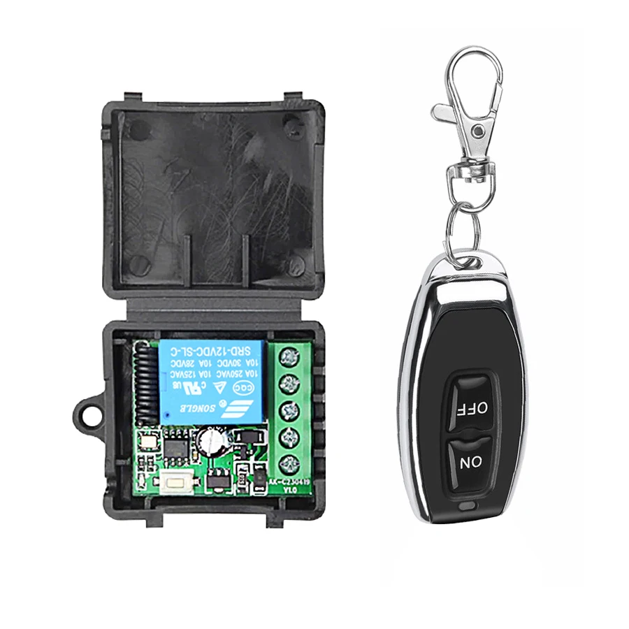 DC 12V 1CH 433Mhz Wireless Remote Control Switch RF 10A Relay Receiver And 2CH Transmitter for Door Electromagnetic Lock