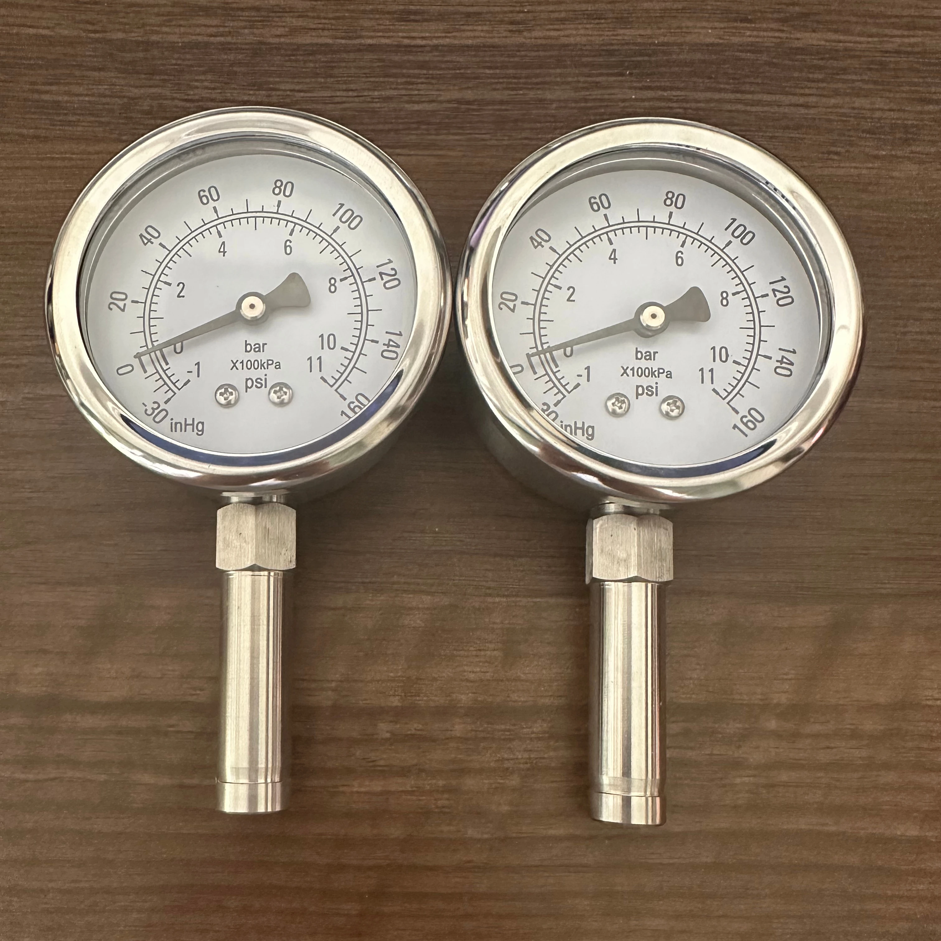 160psi pressure gauge,  half inch compression fitting connection pressure gauge