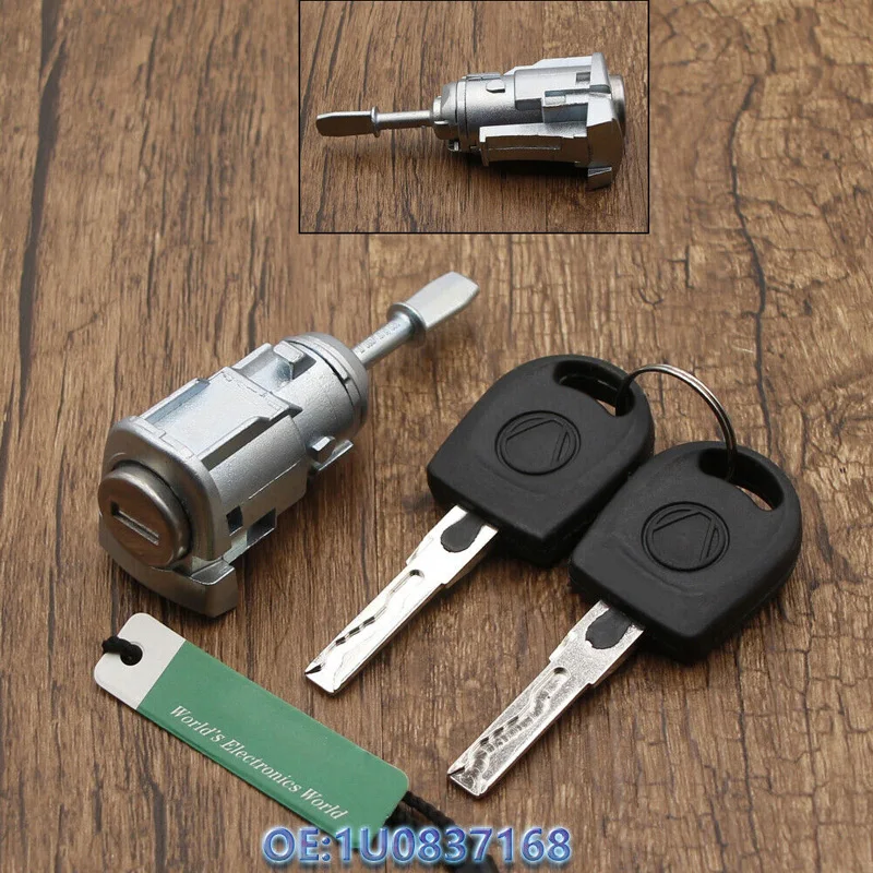 

For VW New Beetle 1998-10 Front Right Driver Door Lock Barrel & 2 Keys 1U0837167 1U0837168