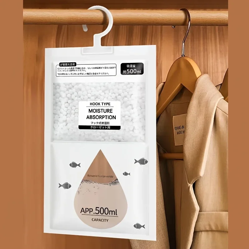 Reusable Moisture Absorber Bag - Deodorizer for Closet Wardrobe Clothes No Electricity Needed  Anti - Mold Safe