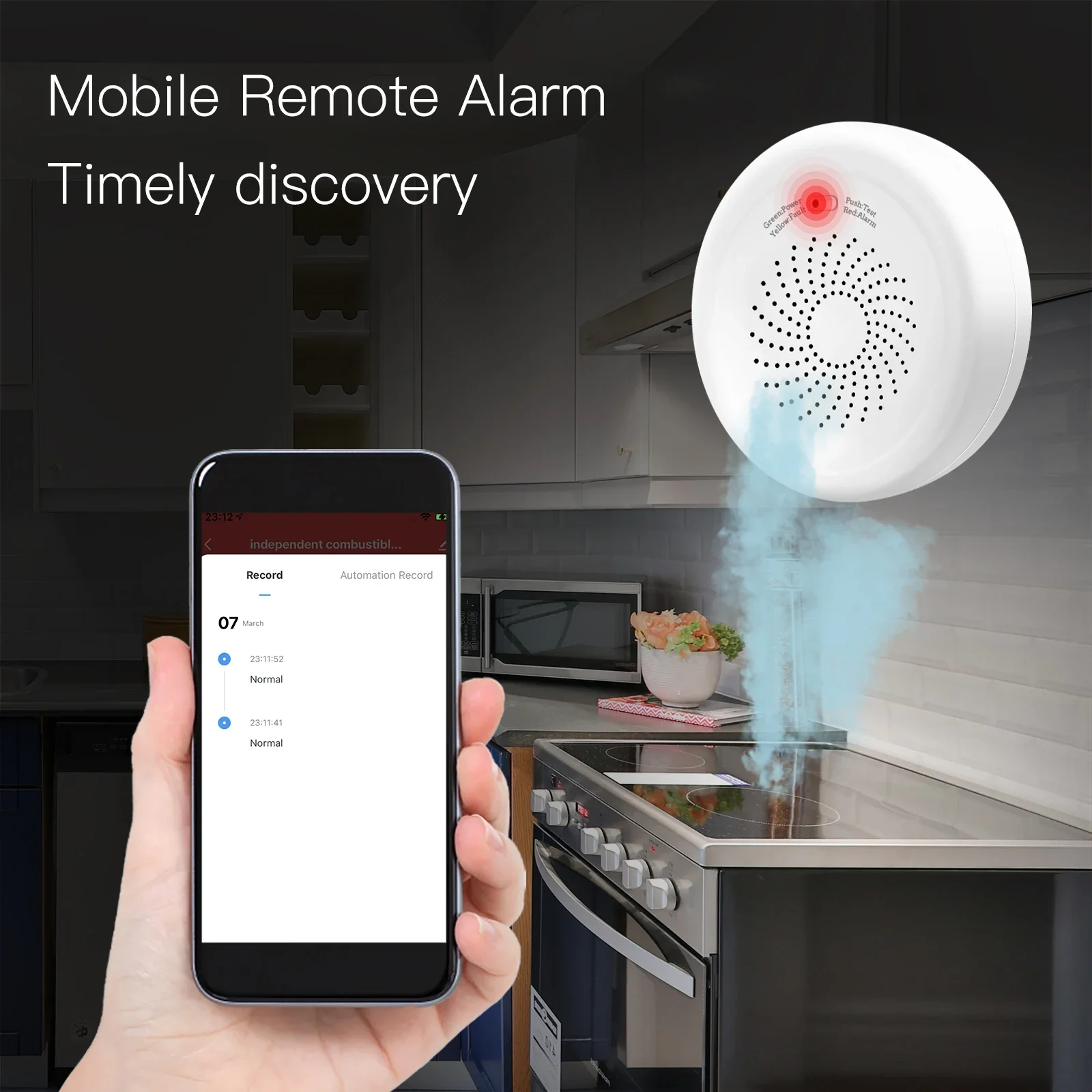 Detector inteligente de fugas de Gas ZigBee, Sensor de Combustible, sistema de alarma de seguridad para el hogar, Control remoto por aplicación Tuya Smart Life