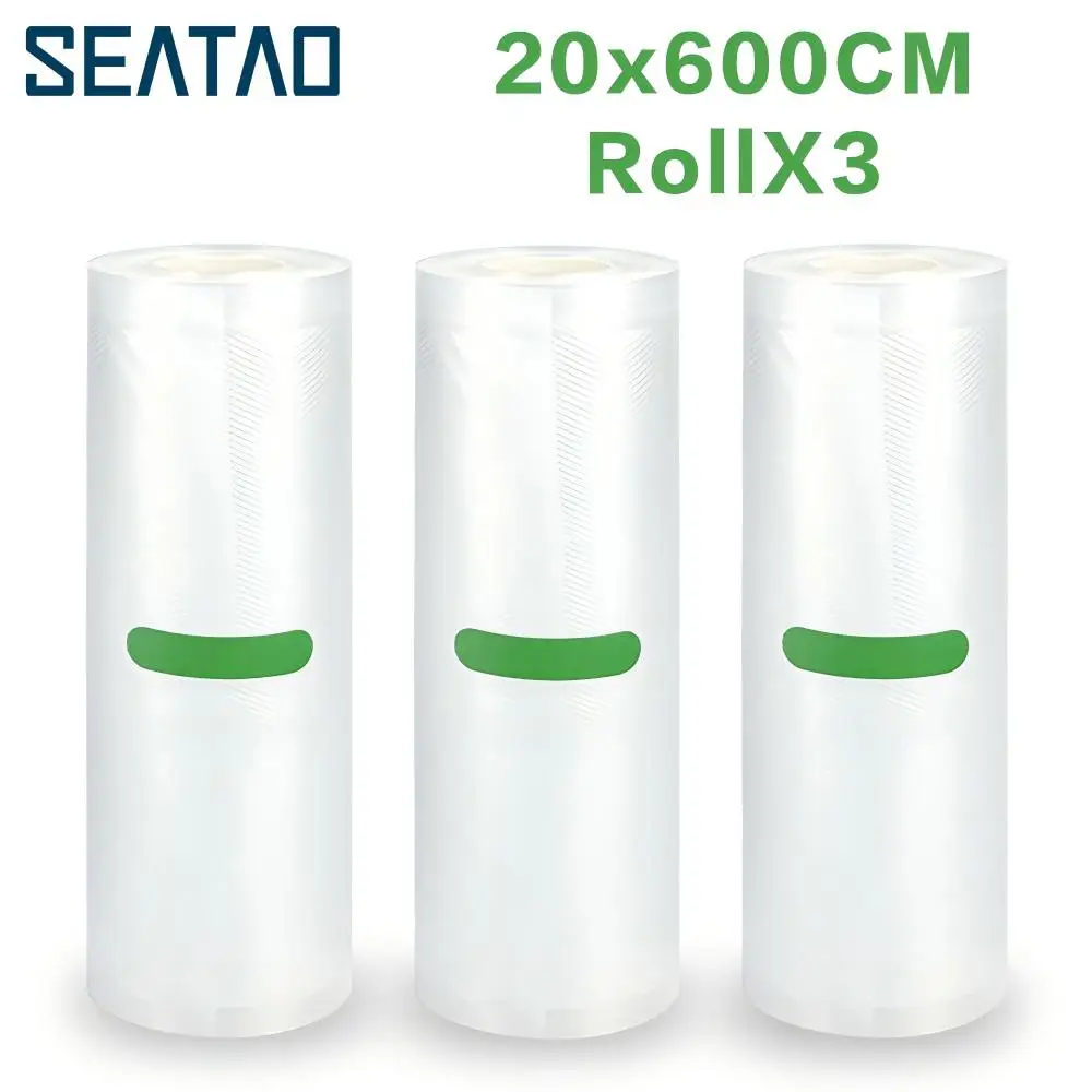 Seatao-食品を掃除するためのバッグ,食品を新鮮に保つためのバッグ,20 28cm x 600cm,バッグのロール/バッチ