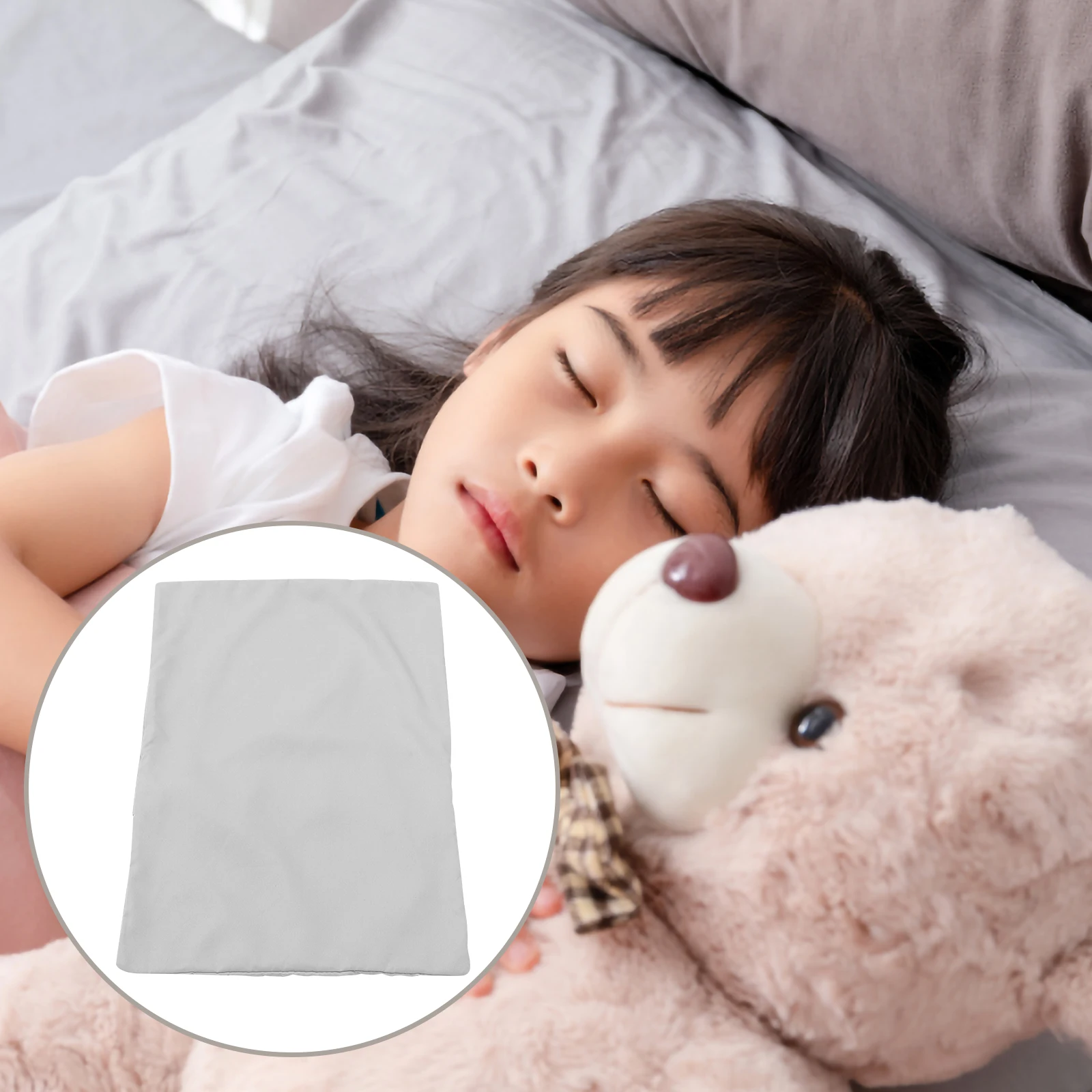 

2 Pcs Pillow Case Children's Cover Kids Pillowcase Envelope Closure Toddler Baby Grey Small Travel Size Cases