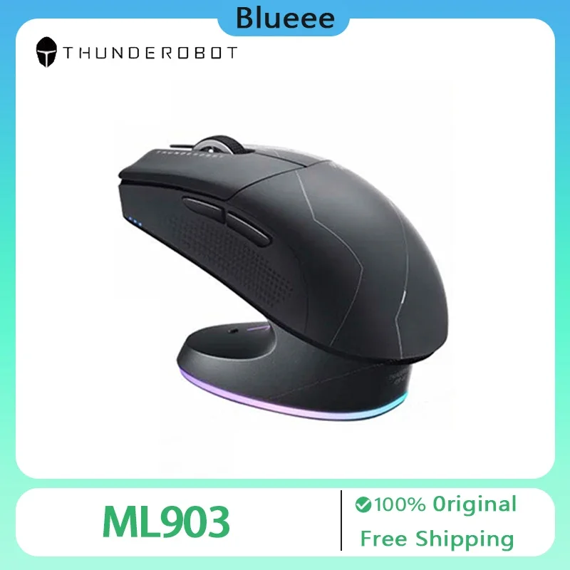 ML903 Wireless Gaming Mouse With Charging Dock PAW3395 Nordic MCU 26000DPI 650IPS 4KHZ Polling Rate Max For Gamer Accessory