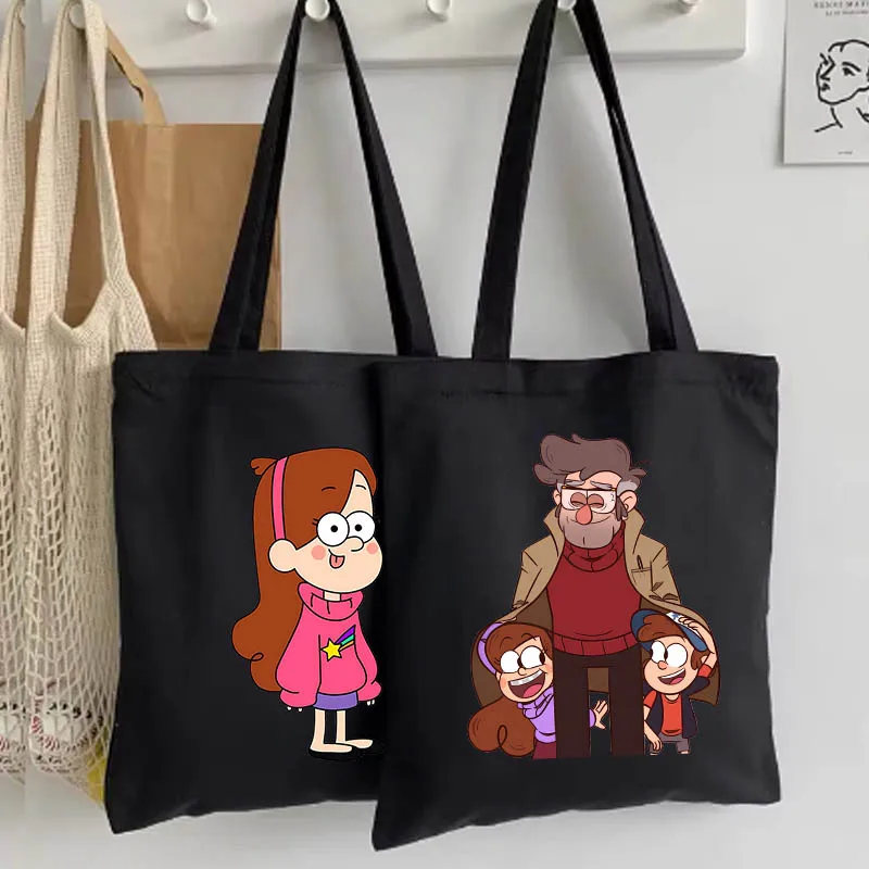 

Kawaii Gravity Falls Women Bag Causal Shoulder Bags Casual Large Capacity Shopper Canvas Fashion Ladies Handbag Student Tote Bag