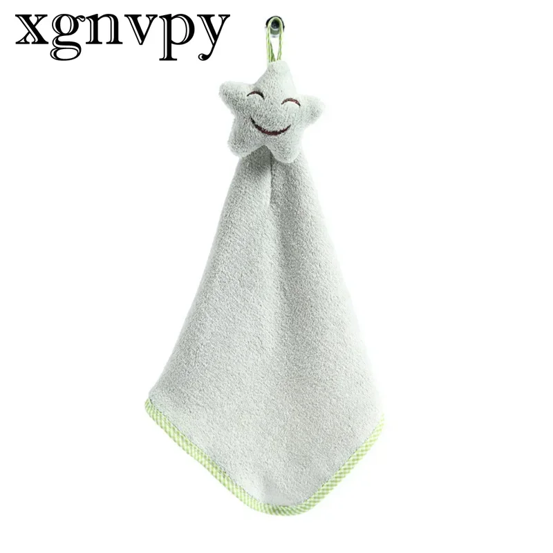 Xgnvpy ผ้าเช็ดมือกำมะหยี่ลายดาวปะการังดาวห้าแฉกผ้าเช็ดตัวจานปลาดาวดูดซับ