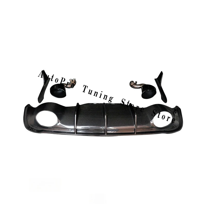 

Bestseller Applicable2021-2023YearXELModificationRSCarbon fiber rear lip spoiler tailpipe car accessory