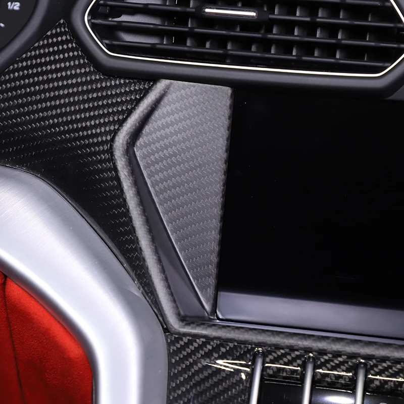 Matte Carbon Fiber Car Dashboard Panel Frame, Front Bumper Side Decorative Frame for Lamborghini URUS 2018-2023 Accessories