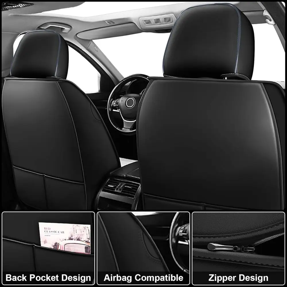 Coprisedili Set completo personalizzato per Toyota Corolla 2017-2025, Coprisedile per auto impermeabile standard, Lea traspirante e confortevole