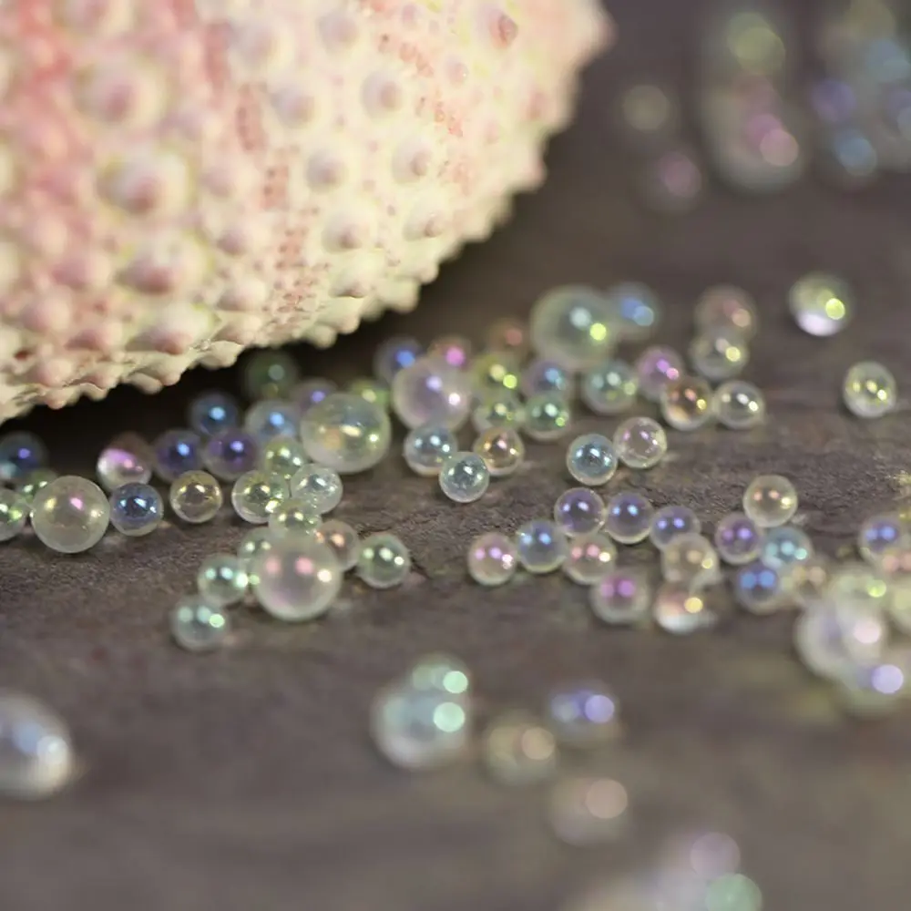 High Quality Glass Nail Art Aurora Bubble Beads Mixed 3D 3D Nail Art Decoration Nail Charms Nail Art Bubble Bead